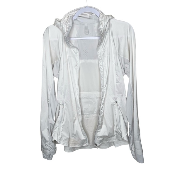 lululemon Goal Smasher Jacket Hooded White Sz 8 - Picture 15 of 16